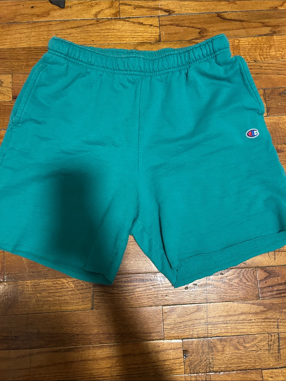 Champion Men's Teal-Green Athletic Shorts